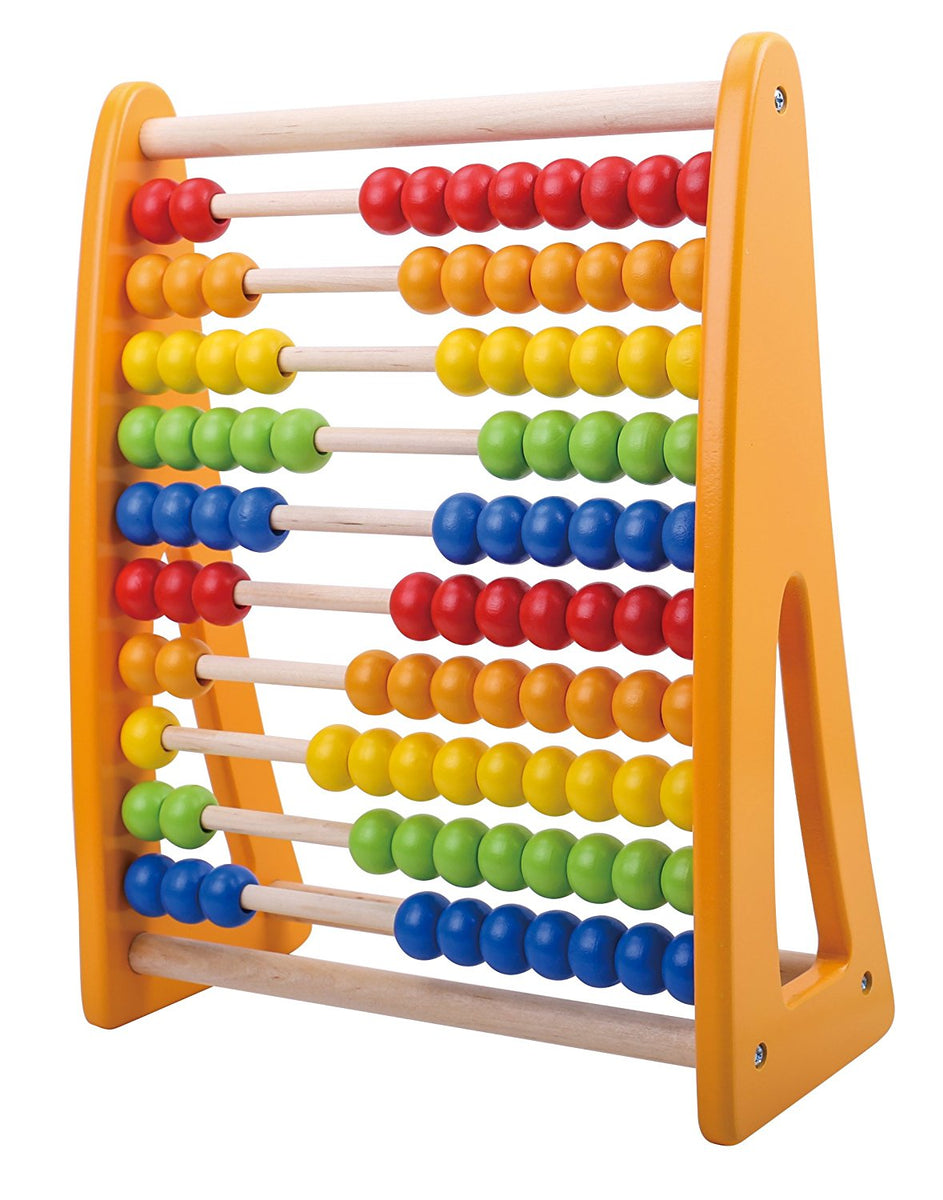 Classic Wooden Rainbow Wooden Number Abacus For Math - 123