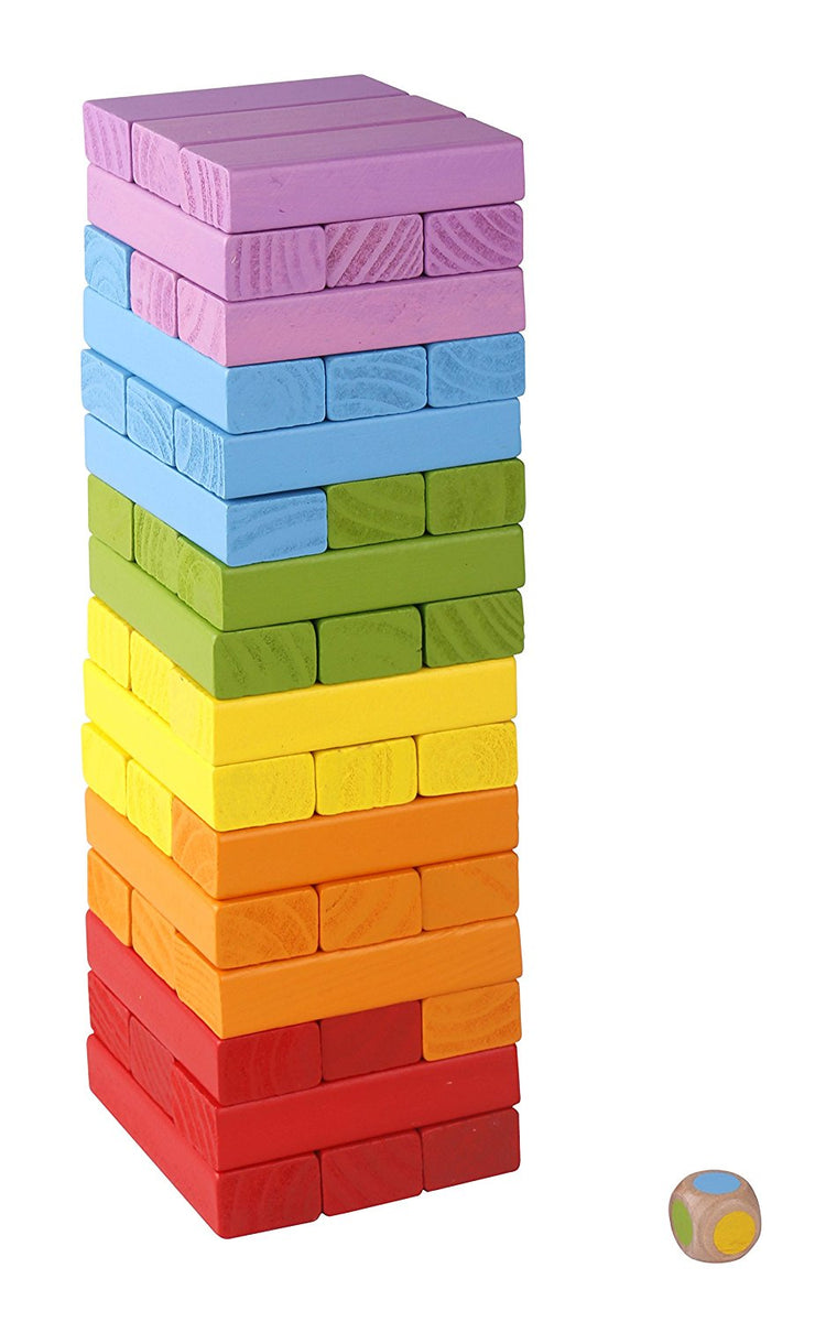 Wooden Stacking and Tumbling Blocks Game 48 Pieces Premium Quality S