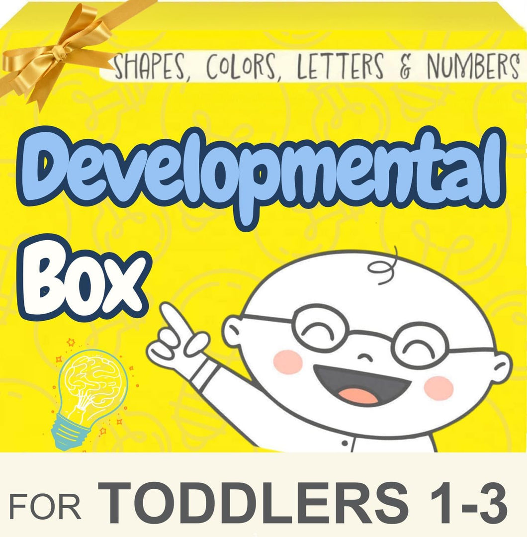 Pidoko Kids Developmental Box - 1 2 Year Old Learning Activities - Books, Toddler Flash Cards & Educational Toys - Preschool Birthday Gifts for Boy Girl 1-3