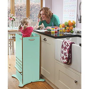 Little Helper FunPod Kitchen Step Stool with Adjustable Height - Limited Edition in Mint Blue