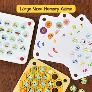 Honey Bee Memory Game - Wooden Toys for Toddlers Boys and Girls 3 Years and Up - Brain Teasers