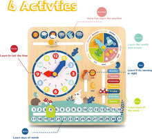 All About Today Learning Board - Calendar Clock and Time Learning for Toddlers 3 4 5