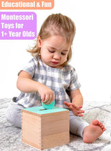 Pidoko Kids Montessori Toys for 1 Year Old - Wooden Object Permanence Box, Coin Drop, Color and Shape Sorter Top | Baby Toys 12-18 Months - 1st Birthday Gifts Boy Girl - Learning Toys for 1+ Year Old